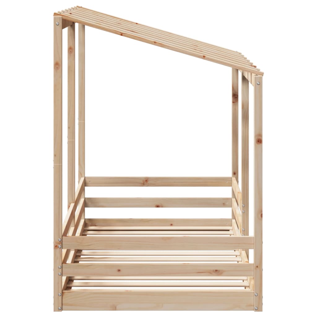 Kids' Bed with Roof White 80x200 cm Solid Wood Pine